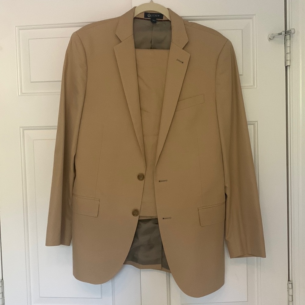 J Crew Ludlow 38R khaki beige suit